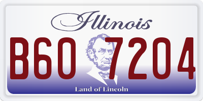 IL license plate B607204