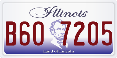 IL license plate B607205