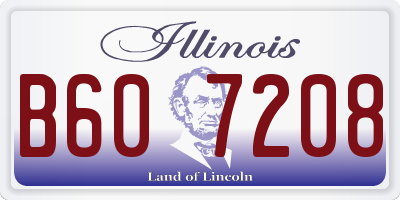 IL license plate B607208
