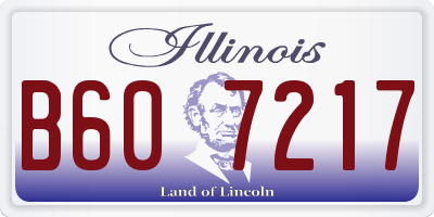 IL license plate B607217