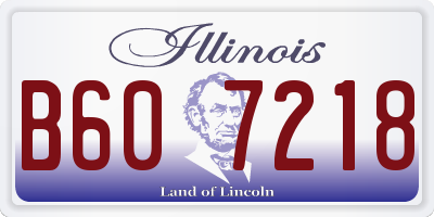 IL license plate B607218