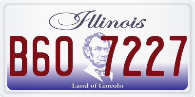 IL license plate B607227