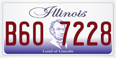 IL license plate B607228