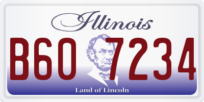 IL license plate B607234
