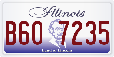 IL license plate B607235