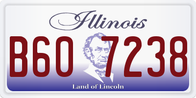 IL license plate B607238