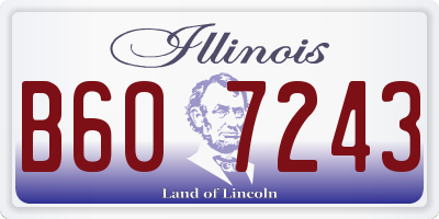 IL license plate B607243