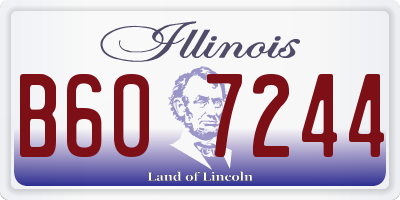 IL license plate B607244