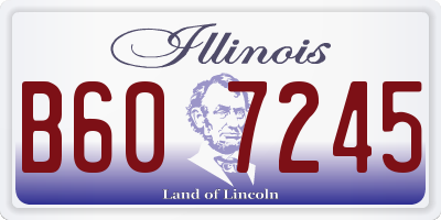 IL license plate B607245
