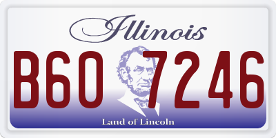 IL license plate B607246