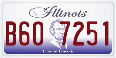IL license plate B607251