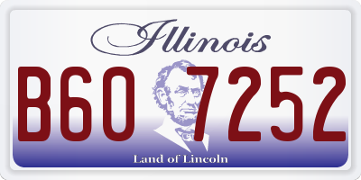 IL license plate B607252