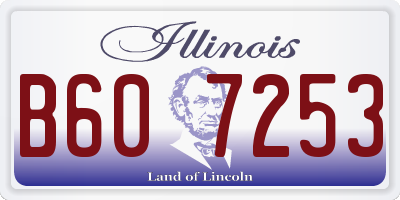 IL license plate B607253