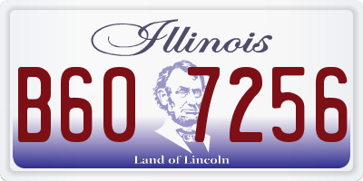 IL license plate B607256