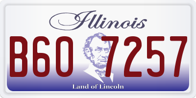 IL license plate B607257