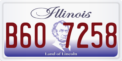 IL license plate B607258