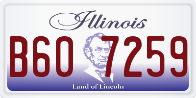 IL license plate B607259