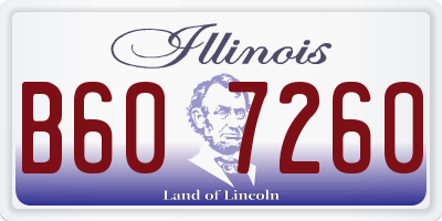 IL license plate B607260