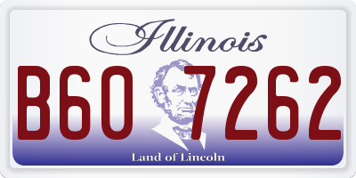 IL license plate B607262