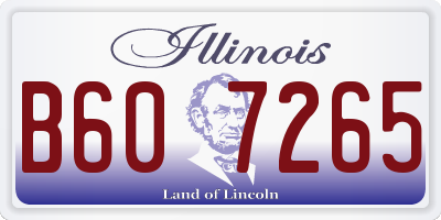 IL license plate B607265