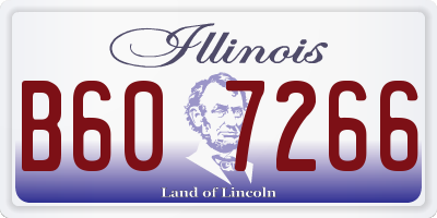 IL license plate B607266