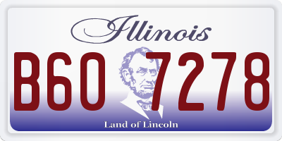 IL license plate B607278