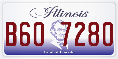 IL license plate B607280