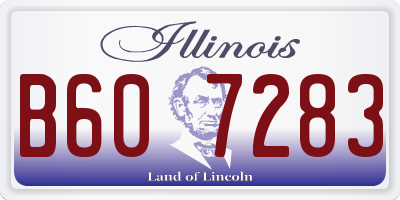 IL license plate B607283