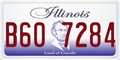 IL license plate B607284