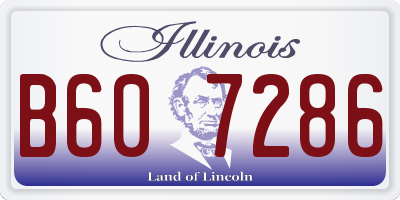IL license plate B607286