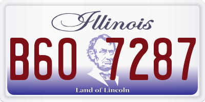 IL license plate B607287