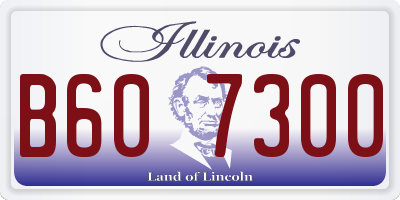 IL license plate B607300