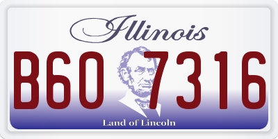 IL license plate B607316
