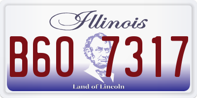 IL license plate B607317