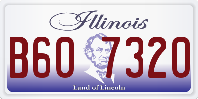 IL license plate B607320