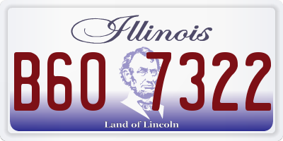 IL license plate B607322