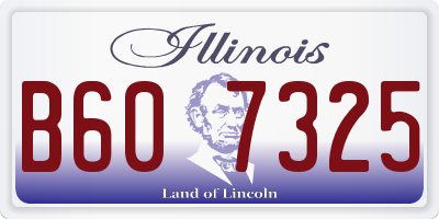 IL license plate B607325