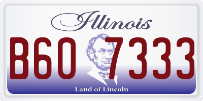 IL license plate B607333