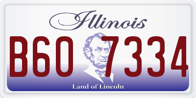 IL license plate B607334
