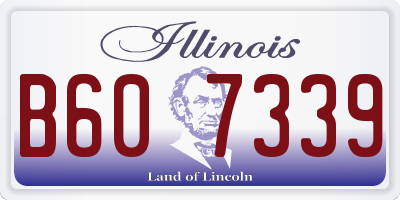 IL license plate B607339