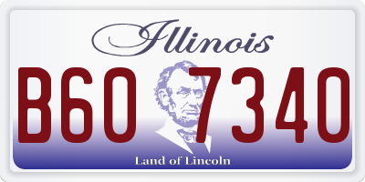 IL license plate B607340