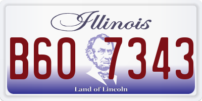 IL license plate B607343