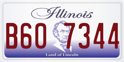 IL license plate B607344