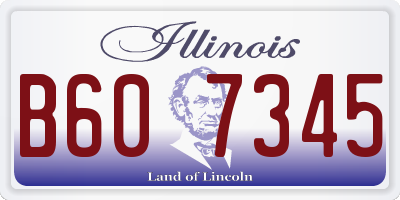 IL license plate B607345
