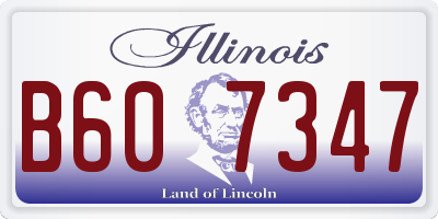 IL license plate B607347