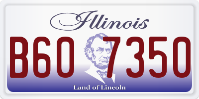 IL license plate B607350
