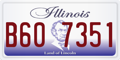 IL license plate B607351