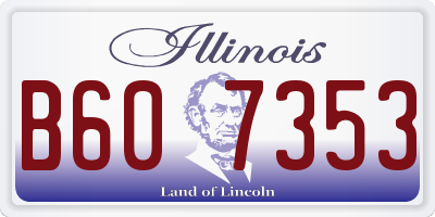 IL license plate B607353