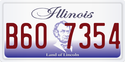 IL license plate B607354