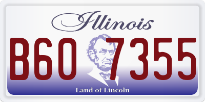 IL license plate B607355